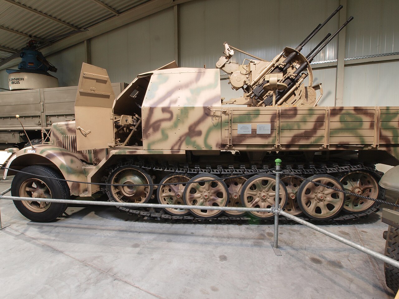 Sd.Kfz. 101 KM m 11 with 2cm Flak-Vierling in Wehrtechnische Studiensammlung Koblenz