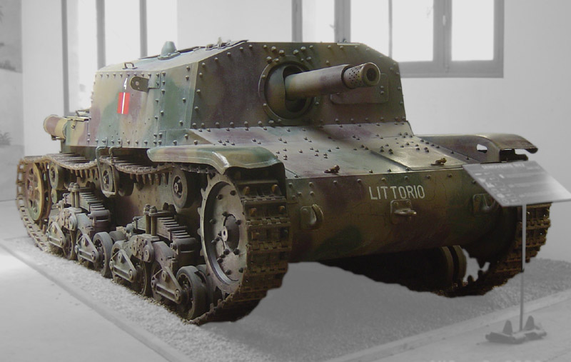 Semovente da 75/18 (M40 or M41) on display at the Musée des Blindés in Saumur. The picture taken August 8, 2006.