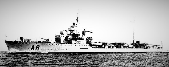 The destroyer Artigliere (AR)