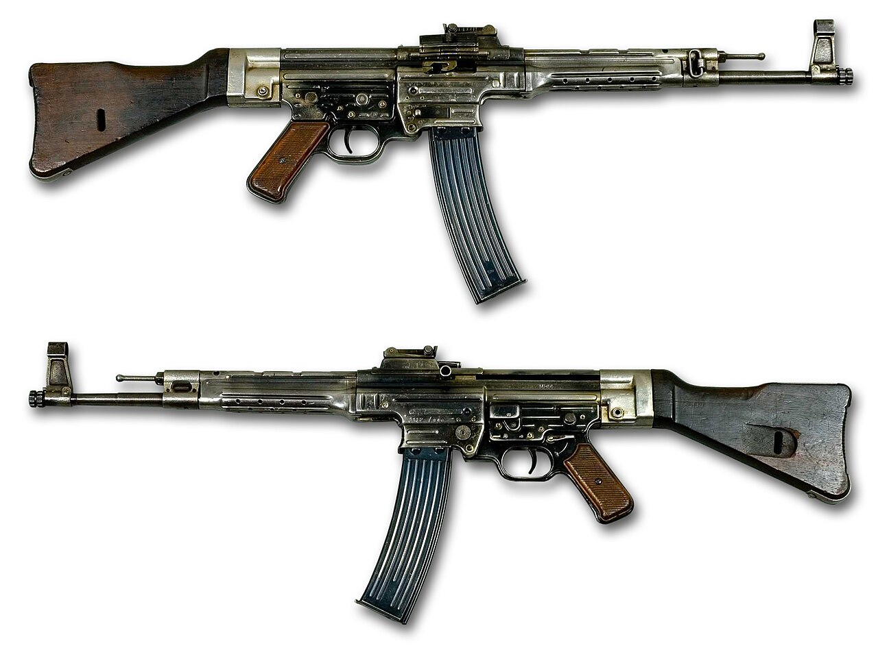 German MP44 (Sturmgewehr 44), Germany. Caliber 8x33mm Kurz- From the collections of Armémuseum (Swedish Army Museum), Stockholm.