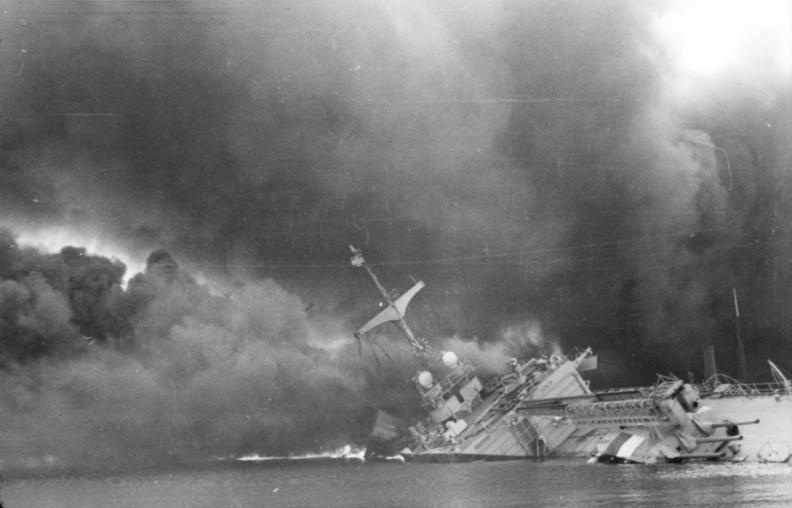 Information added by Wikimedia users. Probably Marseillaise during the Scuttling of the French fleet in Toulon