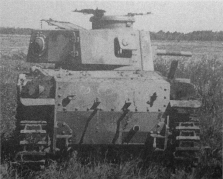 Imperial Japanese Army Type 1 medium tank Chi-He rear view.