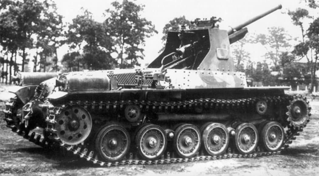 Prototype Type 1 gun tank Ho-Ni I of the Imperial Japanese Army