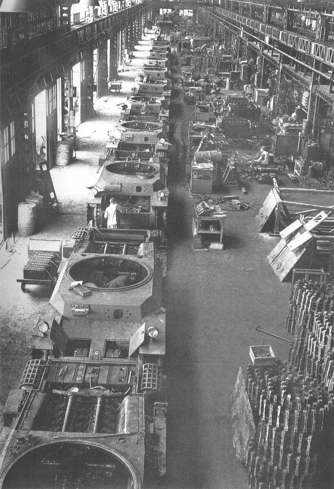 A production line of the Type 3 Chi-Nu tanks