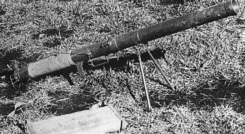 A Type 4 7 cm AT Rocket Launcher of the Imperial Japanese Army, 1945