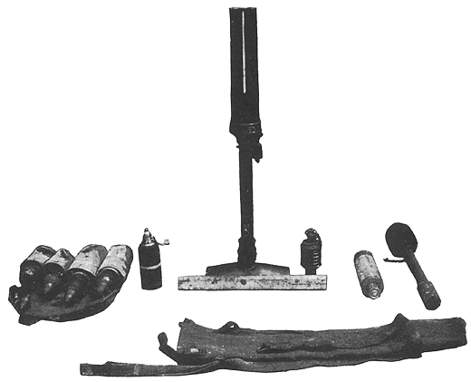 Japanese Type 89 50 mm grenade discharger. From the en:Second World War.