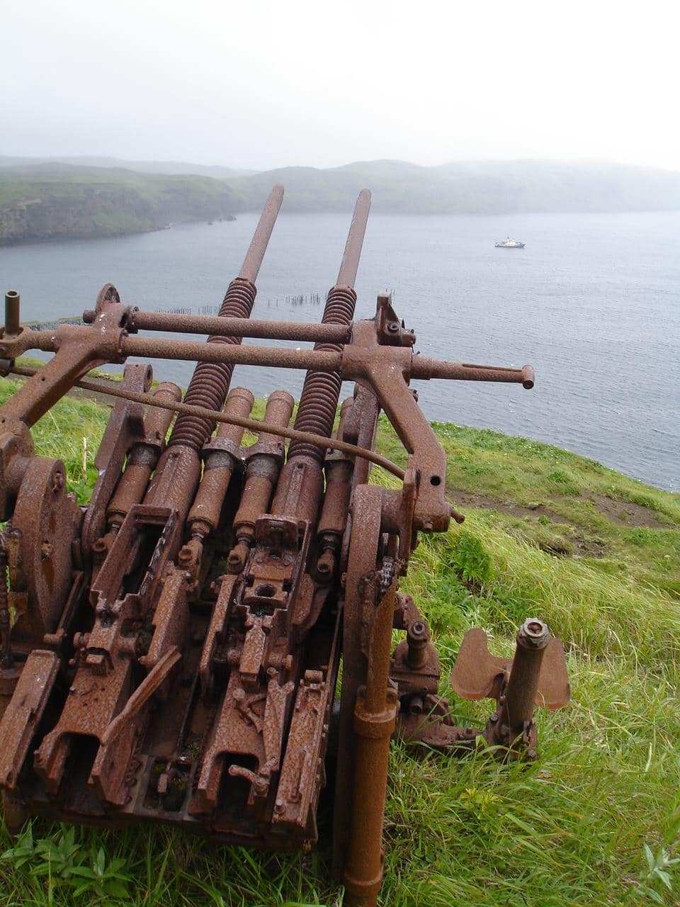 abandoned Japanese gun, Kiska Island, Alaska