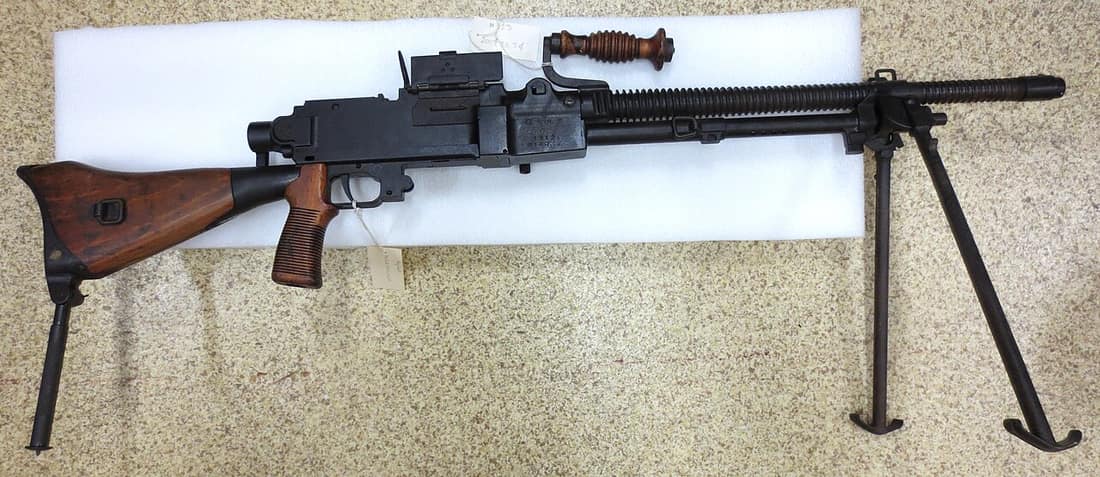 Japanese 7.7-mm Nambu Type 99 Light machine gun, New Brunswick Museum, Saint John, New Brunswick, Canada.