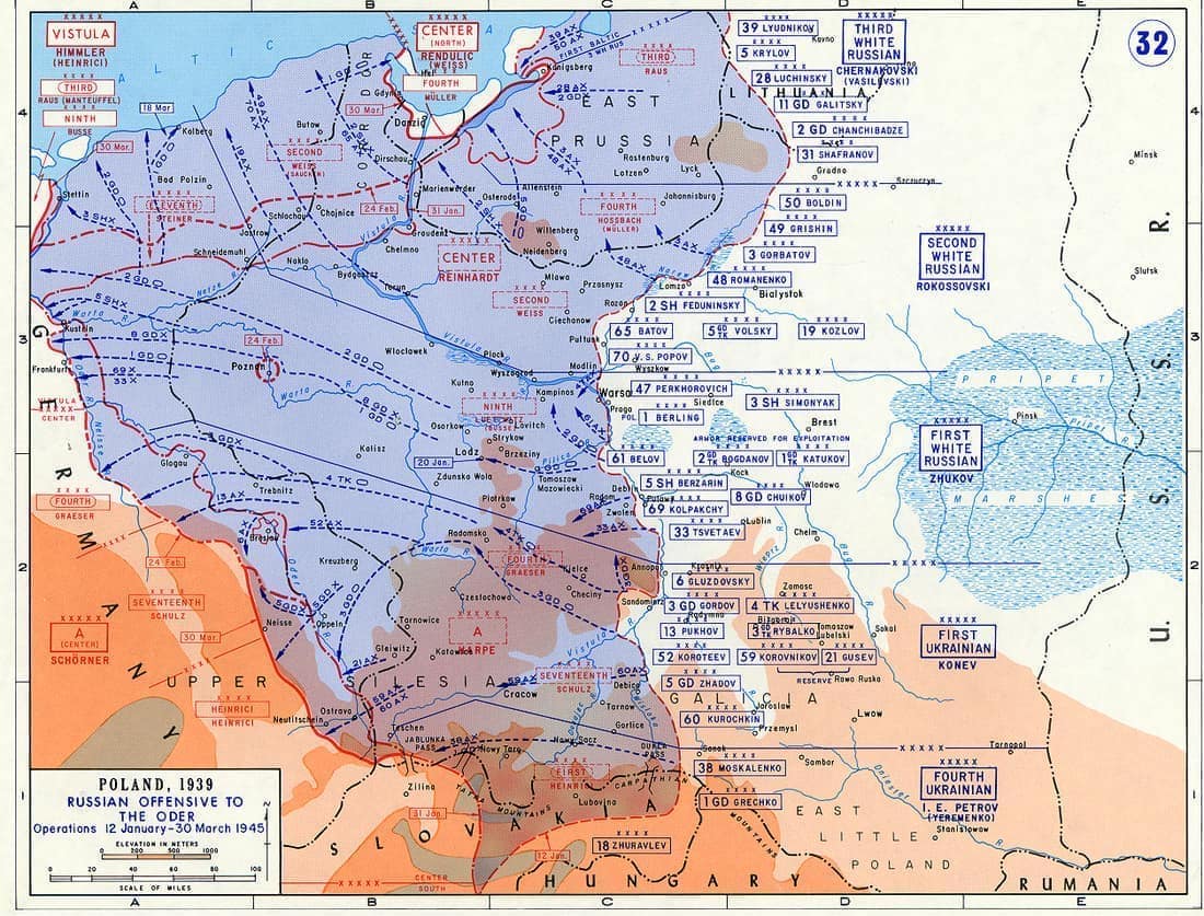 Poland 1945/Germany 1945. The Soviet offensive to the Oder, January-March 1945.