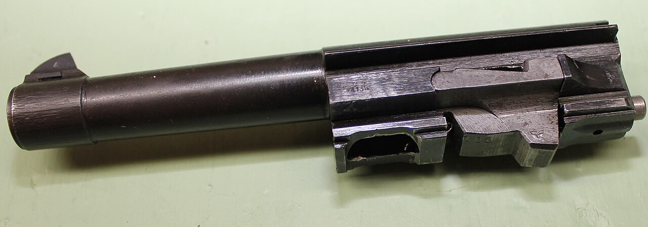 1943 Mauser barrel illustrating locking-block feature.