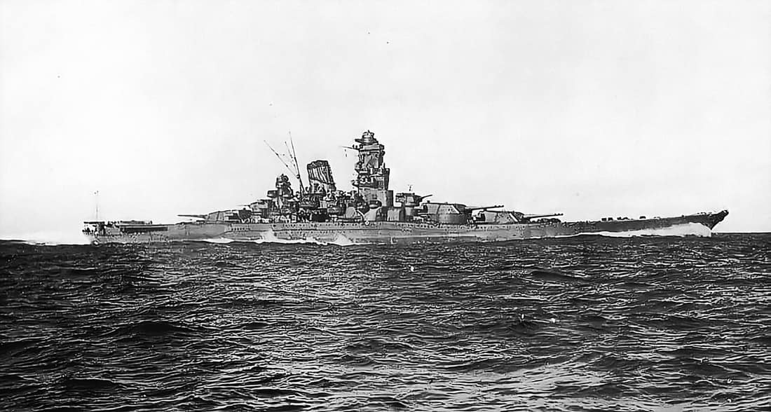 Battleship Yamato during sea trials October 30, 1941